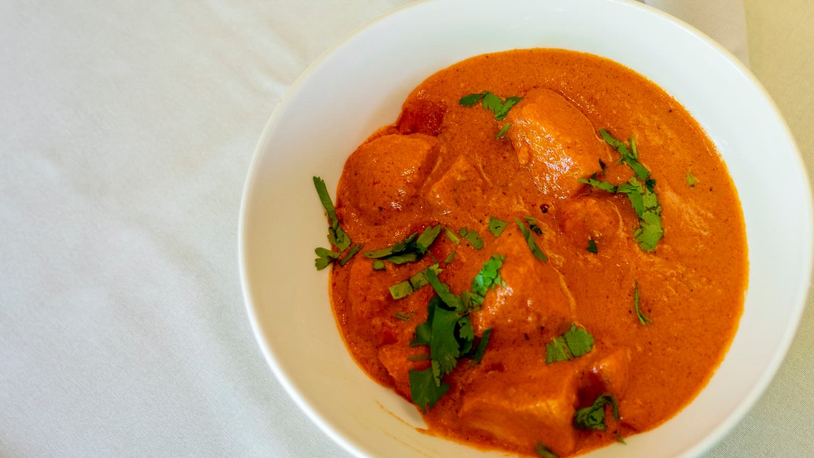 Butter Chicken served with basmati rice